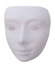 White plastic mask to be colored following your fantasy. White plastic mask to be colored following your fantasy.