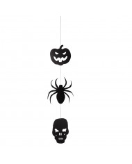 Halloween vertical paper garland 3 subjects h.cm. 130 l. cm. 18/25 in pbh