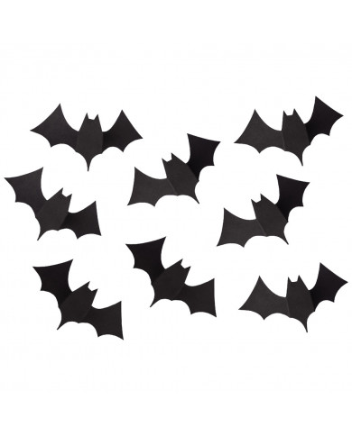 8 pipistrelli adesivi in carta l. cm.20 ca. in b. c/cav.