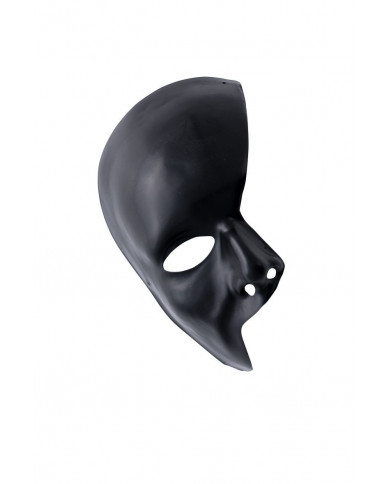 Phantom of the Opera black plastic mask with elastic. To turn