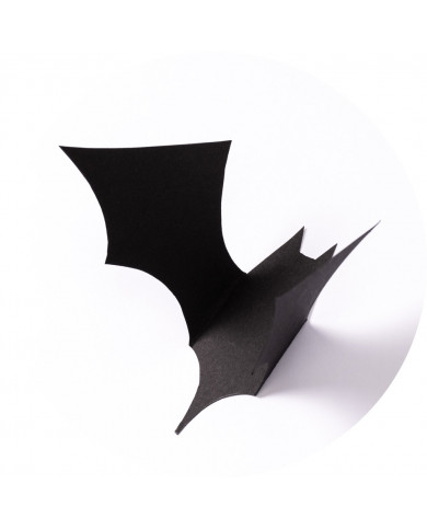 8 pipistrelli adesivi in carta l. cm.20 ca. in b. c/cav.