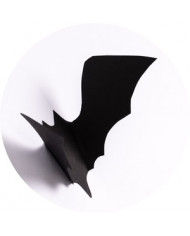 12 chauves-souris autocollant en papier l.cm. 15 dans une pochette avec carte d'en-tête 12 chauves-souris autocollant en papier l.cm. 15 dans une pochette avec carte d'en-tête