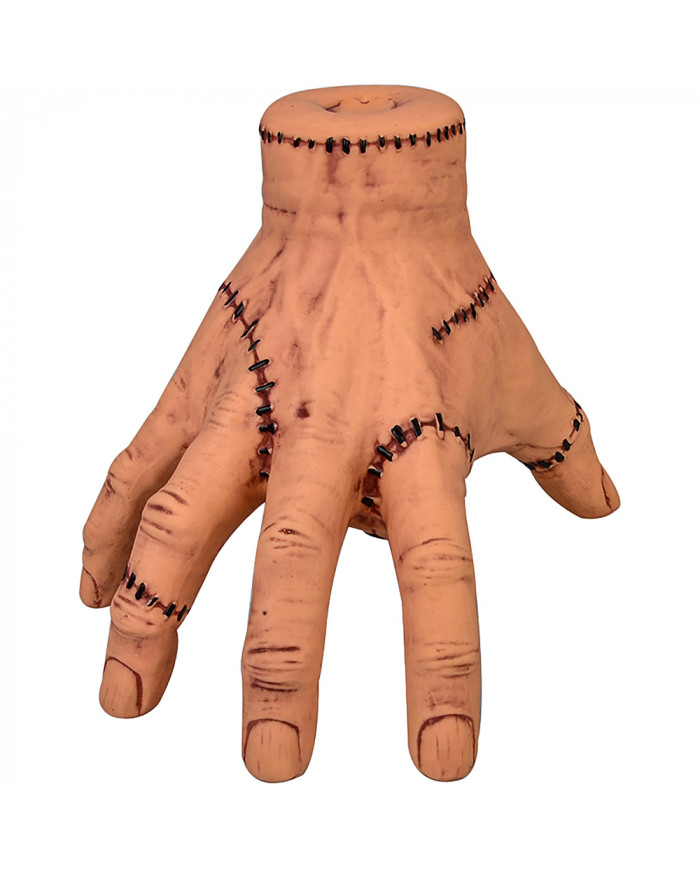 Mano con cicatrices en latex con etiqueta