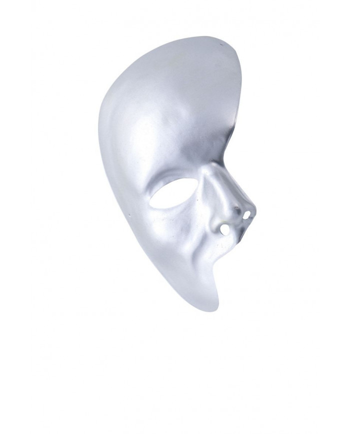 Phantom of the Opera silver plastic mask with elastic. To turn Phantom of the Opera silver plastic mask with elastic. To turn