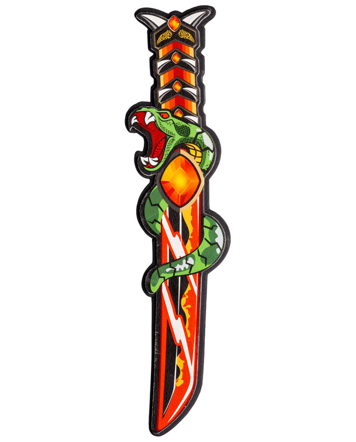 Eva dinosauriermaske und schwert set l.cm. 32 n.chr. auf pappkarton