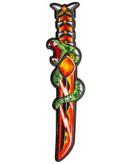 Ensemble masque et épée de dinosaure en eva l.cm. 32 ac. sur carton