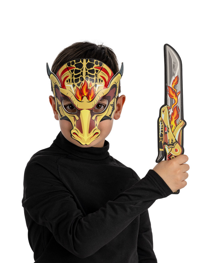 Monster mask and sword set in eva l.cm. 32 ac. on card