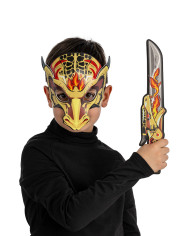 Set maschera e spada mostro  in eva l.cm. 32 ca. su cartoncino