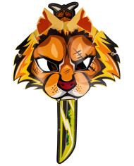 Set maschera e spada tigre  in eva l.cm. 32 ca. su cartoncino