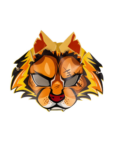 Set de mascara y espada tigre en eva l.cm. 32 ac. con cartoncillo