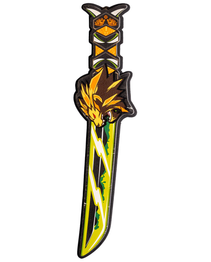 Set de mascara y espada tigre en eva l.cm. 32 ac. con cartoncillo