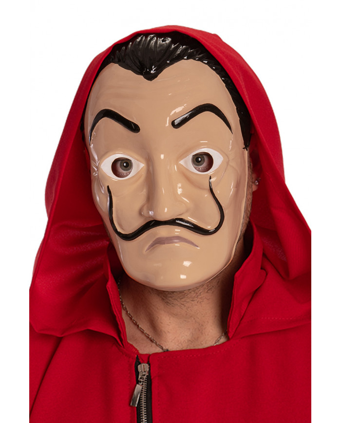 Plastic mask of the famous painter Salvador Dal, which thanks
