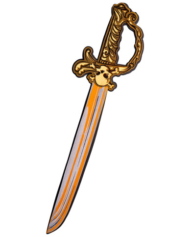Épée de pirate eva l.cm.54 environ. sur carton