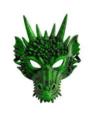 Máscara dragón de plástico con solapa de cartón Máscara dragón de plástico con solapa de cartón