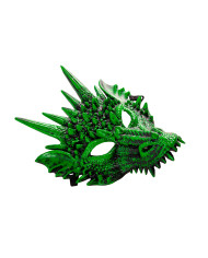 Full-face dragon mask in plastic w/header. Full-face dragon mask in plastic w/header.