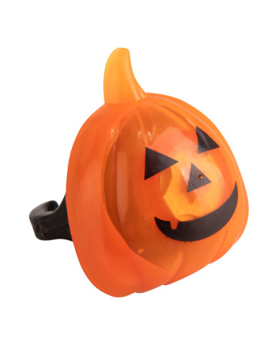 Luminous pumpkin ring (batt.incl.), on cardboard.