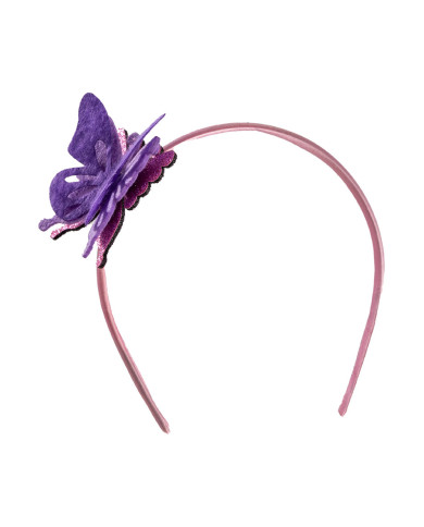Lilac butterfly headband w/header