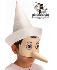 Maschera Pinocchio mezzo viso in lattice per bambini, il Maschera Pinocchio mezzo viso in lattice per bambini, il