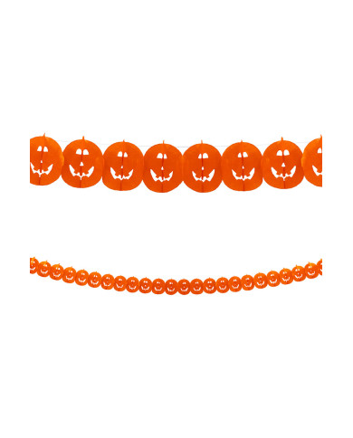 Paper Pumpkin Garland, L.Cm.300, H.Cm.20