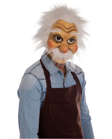 Geppetto latex mask to impersonate the famous carpenter, a Geppetto latex mask to impersonate the famous carpenter, a