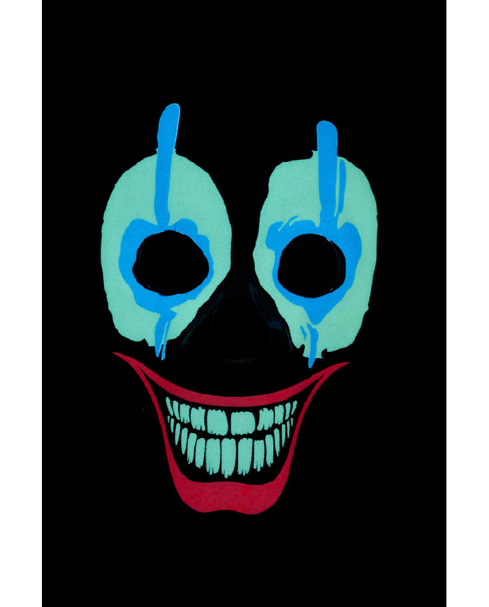 Clown mask with lighting decorations (batteries not included) in pbh