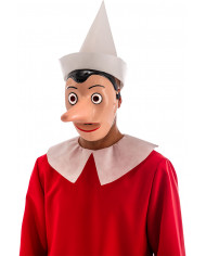 Plastic mask with detachable nose to play the puppet Plastic mask with detachable nose to play the puppet