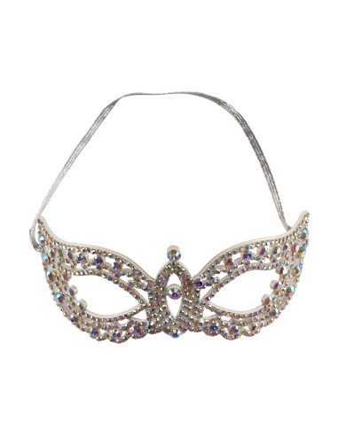 Precious mask with rhinestones on card