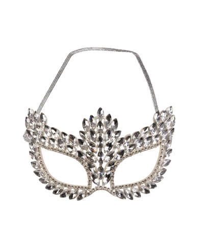 Maschera preziosa con gemme su cartoncino