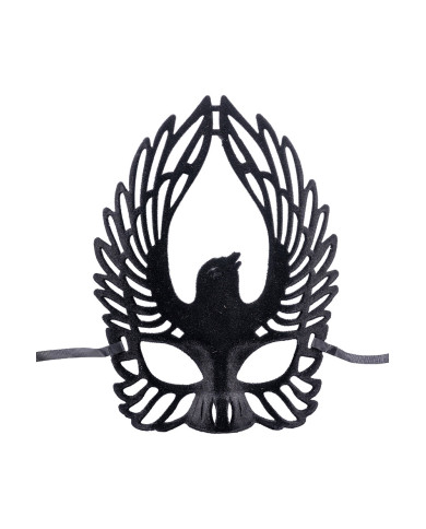 Phoenix-Maske aus starrem Plastik mit leichtem Samt auf Pappkarton