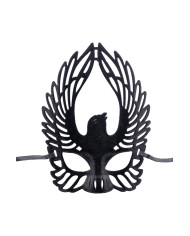 Phoenix mask in hard plastic and velvet on card