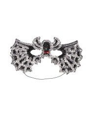 Spinnenmaske aus Stoff mit Pailletten, mit Aufhänger