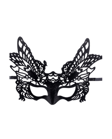 Butterfly mask in hard plastic and velvet on card