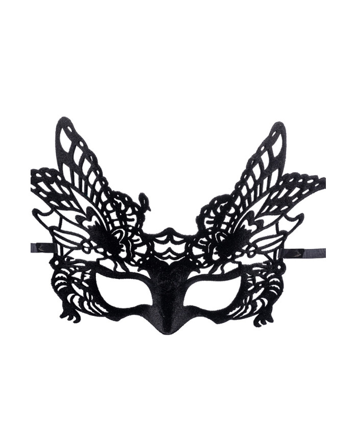 Butterfly mask in hard plastic and velvet on card Butterfly mask in hard plastic and velvet on card