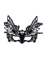 Butterfly mask in hard plastic and velvet on card Butterfly mask in hard plastic and velvet on card