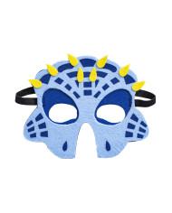 Felt blu dragon mask on card