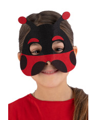 Felt coccinella mask on card