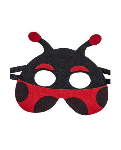 Felt coccinella mask on card