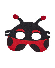 Felt coccinella mask on card