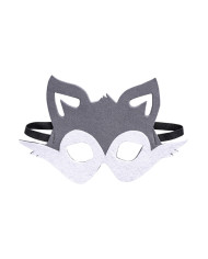 Máscara lobo para niño de fieltro con solapa de cartón Máscara lobo para niño de fieltro con solapa de cartón