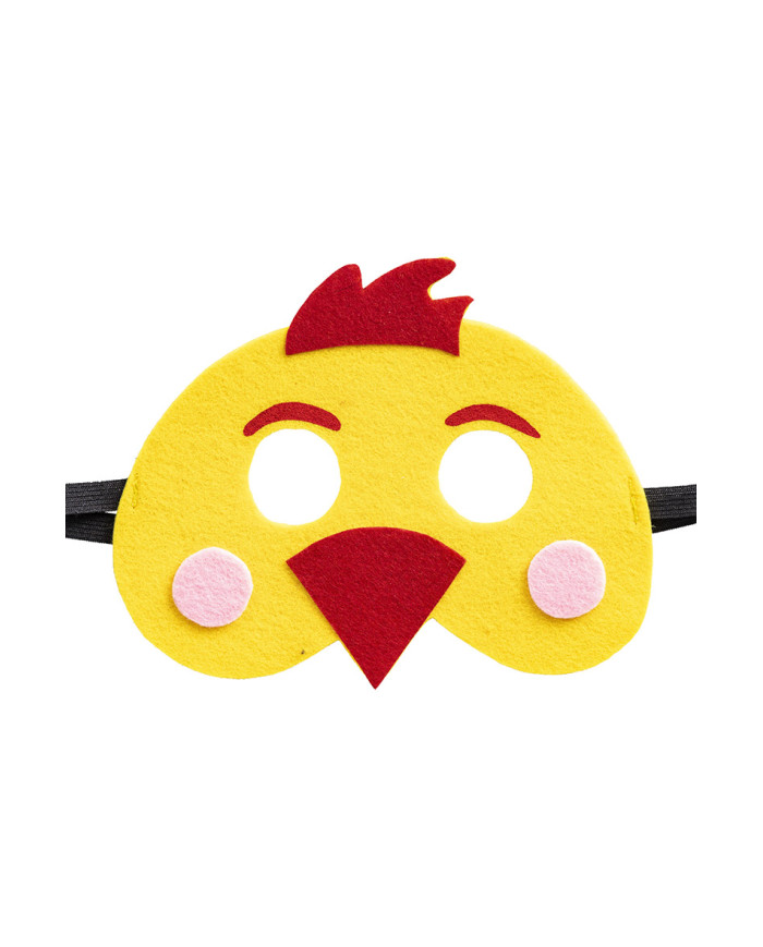 Felt chiken mask on card