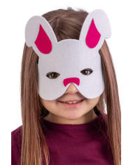 Felt rabbit mask on card