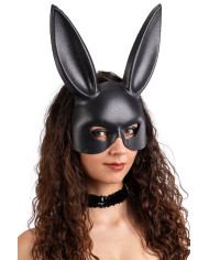 Masque dur lapin, en éco-cuir, sur papier cartonné
