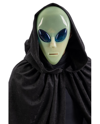 Maschera alieno in plastica rigida su cartoncino Maschera alieno in plastica rigida su cartoncino