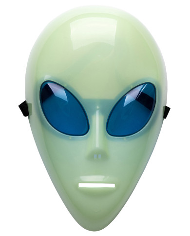 Maschera alieno in plastica rigida su cartoncino Maschera alieno in plastica rigida su cartoncino