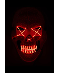 Skeleton mask with lighting decorations (batteries not included) in pbh