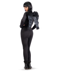 Alas negras de pluma de 50 cm de alto x 45 aprox. en bolsa con solapa de cartón