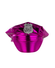 Set disco police fucsia (cappello e spalline) su cartoncino