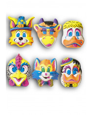 Funny plastic animal masks in assorted models: rabbit, cow