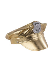 Set disco police oro (cappello e spalline) su cartoncino