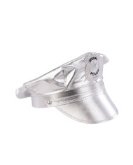 Set disco police argento (cappello e spalline) su cartoncino
